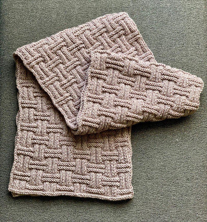 Easy Basket Weave Scarf Knitting Pattern