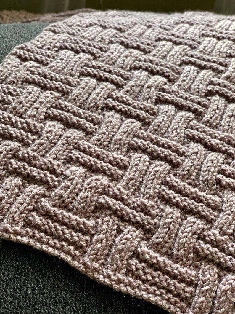 Easy Basket Weave Scarf Knitting Pattern