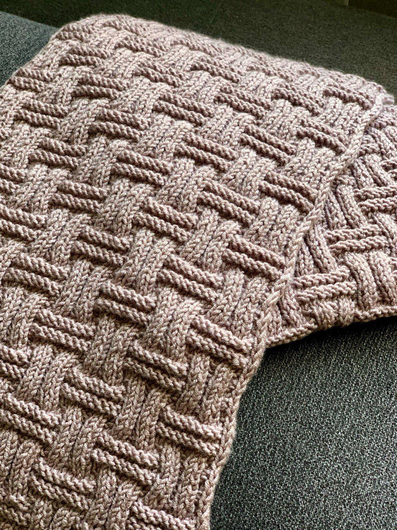 Easy Basket Weave Scarf Knitting Pattern