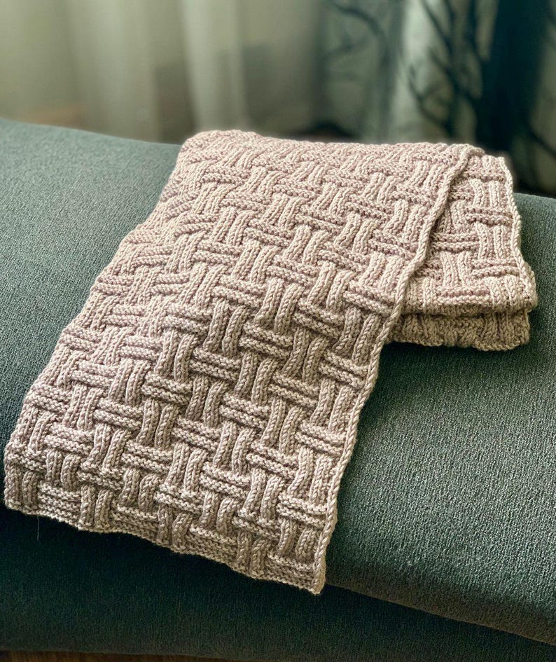 Easy Basket Weave Scarf Knitting Pattern
