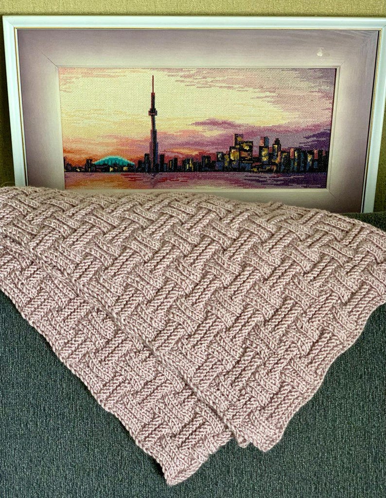 Easy Basket Weave Scarf Knitting Pattern