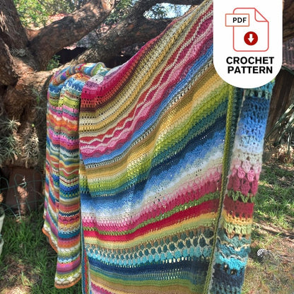 Crochet Stitch Sampler Blanket Pattern