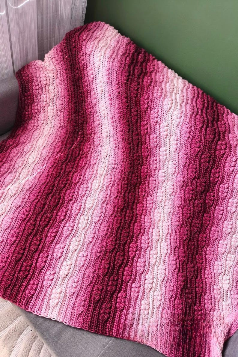 Wheat Harvest Blanket Crochet Pattern