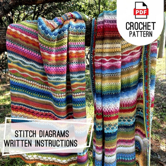 Crochet Stitch Sampler Blanket Pattern