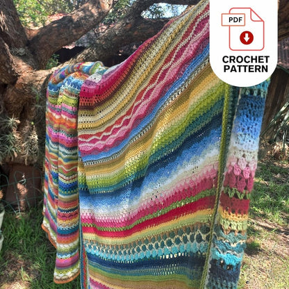 Crochet Stitch Sampler Blanket Pattern