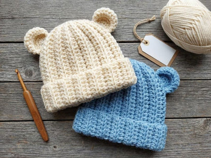 Newborn To Adult Crochet Bear Hat Pattern