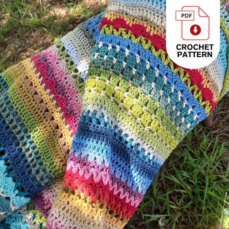 Crochet Stitch Sampler Blanket Pattern