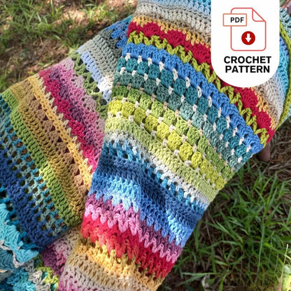 Crochet Stitch Sampler Blanket Pattern