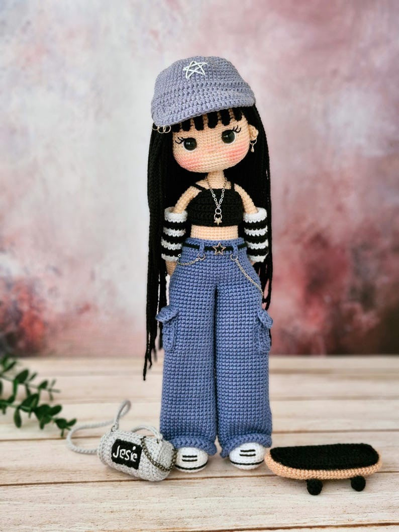 Jesie Skater Girl Crochet Doll Pattern