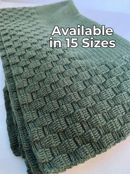 Easy Basket Weave Afghan Textured Crochet Blanket Pattern