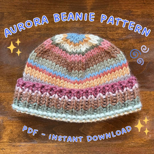 Aurora Knitting Beanie Pattern