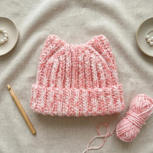 Crochet Cat Ear Beanie Pattern
