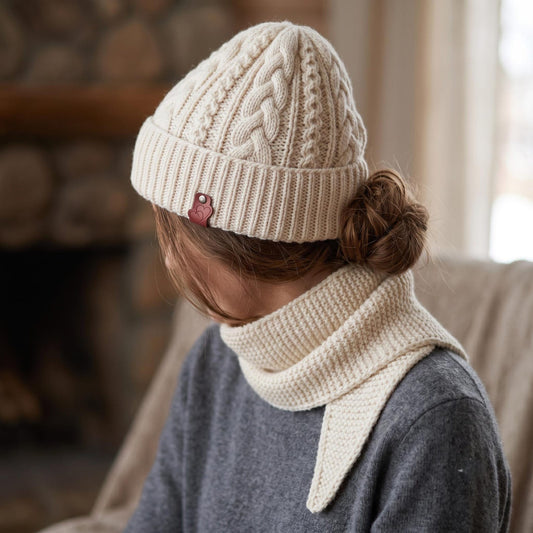 Aran Cable Beanie Knitting Pattern