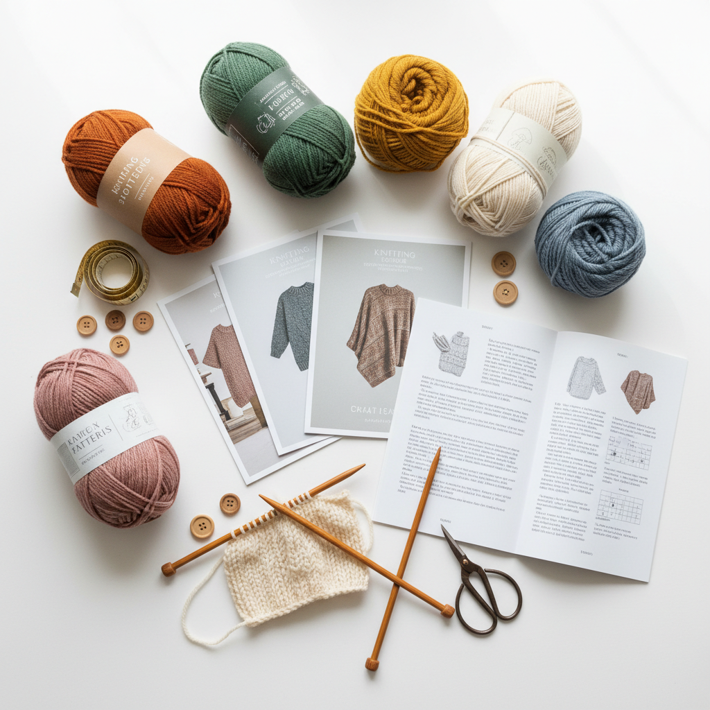 Knitting Patterns Flat Lay