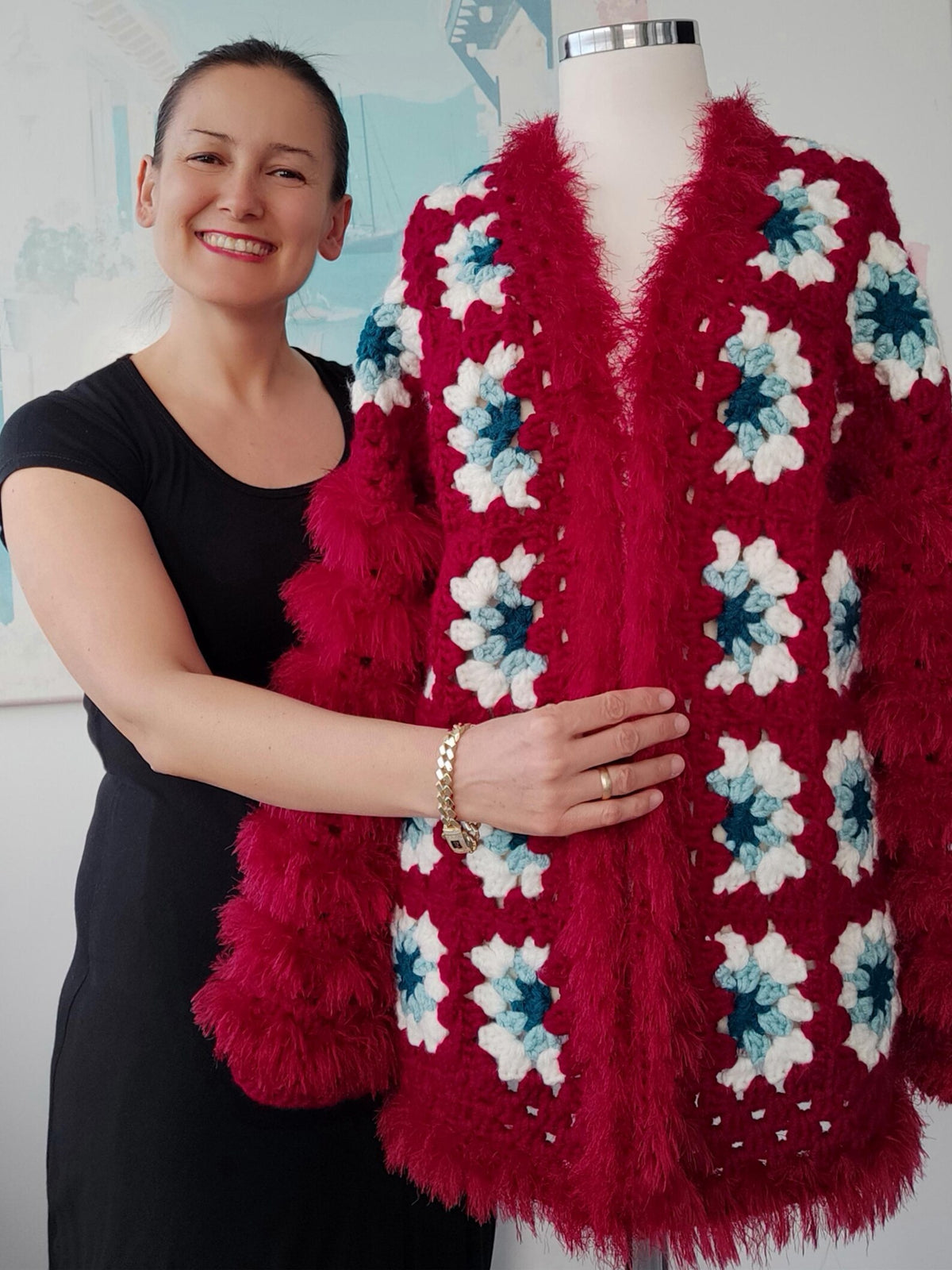 Boho Statement Granny Square Cardigan Crochet Pattern