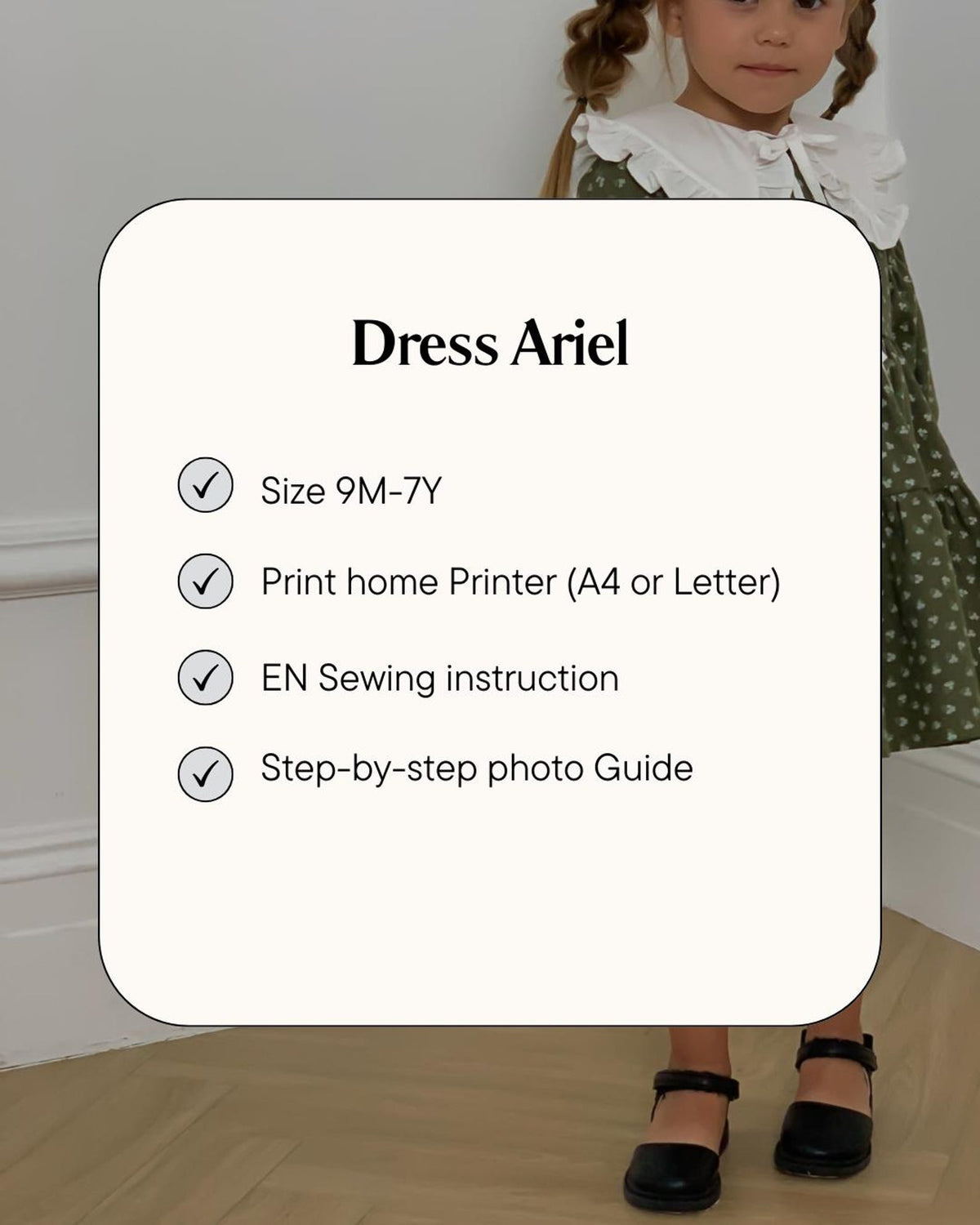 Girls Ruffle Dress PDF Sewing Pattern
