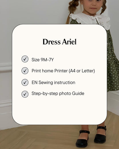 Girls Ruffle Dress PDF Sewing Pattern