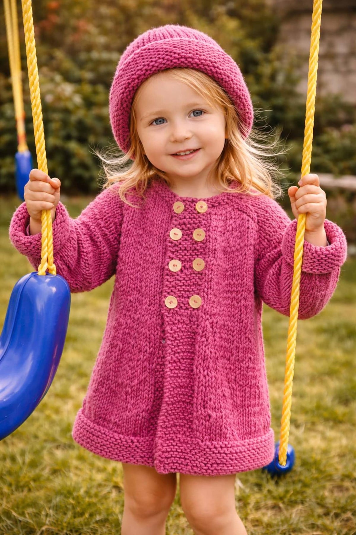 Girls Knit Cardigan Set Knitting Pattern