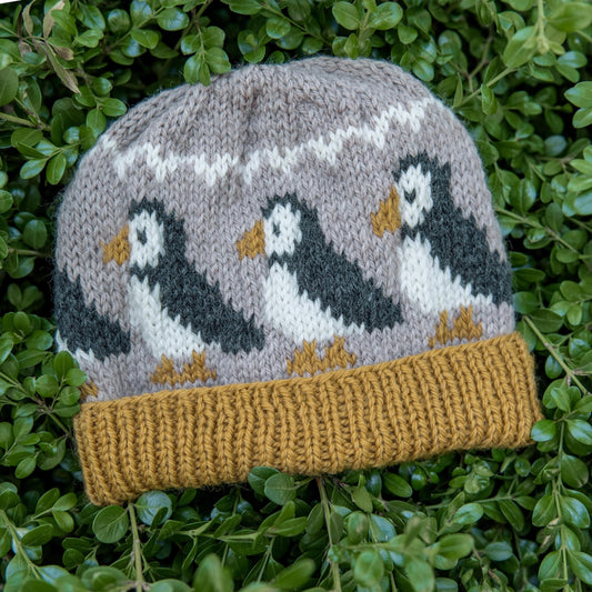 Puffin Hat Knitting Pattern Aran Knitting Pattern