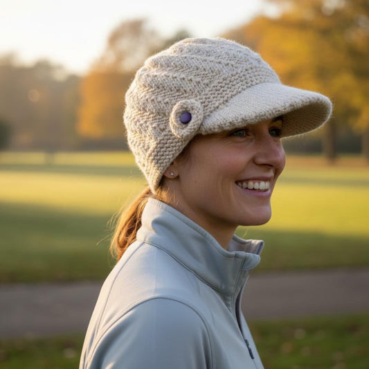 Knitting Pattern Visor Beanie Stylish Knitting Pattern