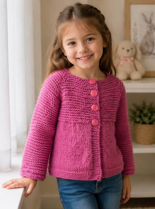 Knitting Pattern Girl Cardigan