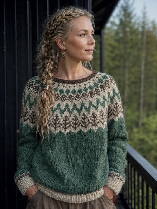 English Knitting Pattern for a Forest Knitting Pattern