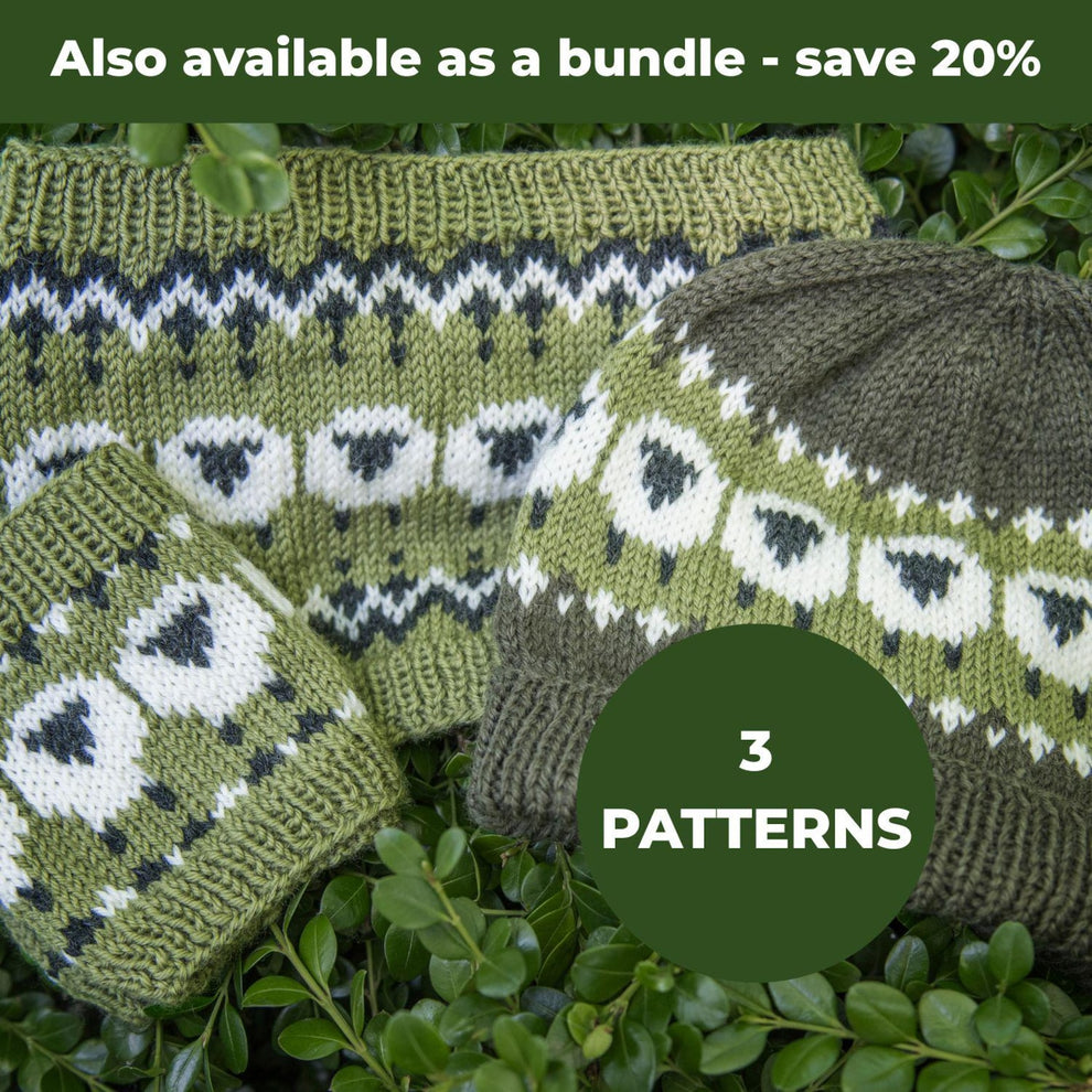 Sheep Pattern Design Sheep Headband Knitting Pattern, DK Colorwork Ear Warmer Knitting Patt ...