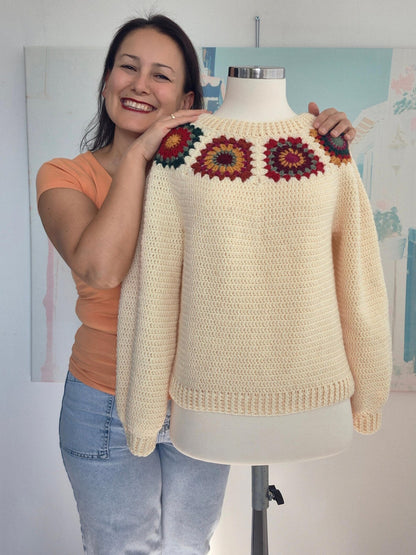 Nordic Granny Sweater Crochet Pattern