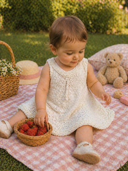 Cozy Baby Knit Dress Knitting Pattern