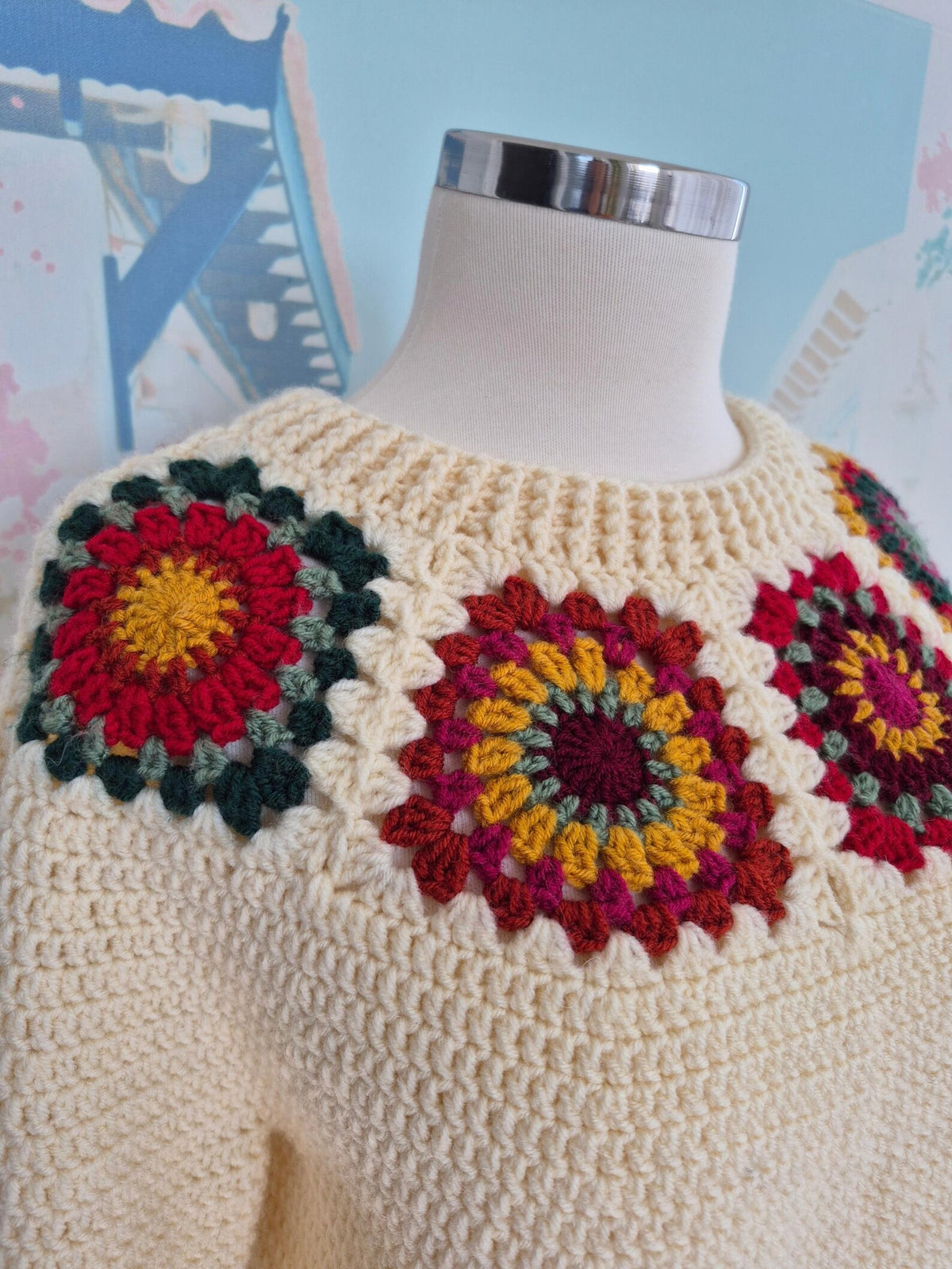 Nordic Granny Sweater Crochet Pattern