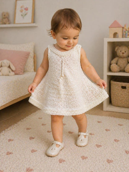 Cozy Baby Knit Dress Knitting Pattern