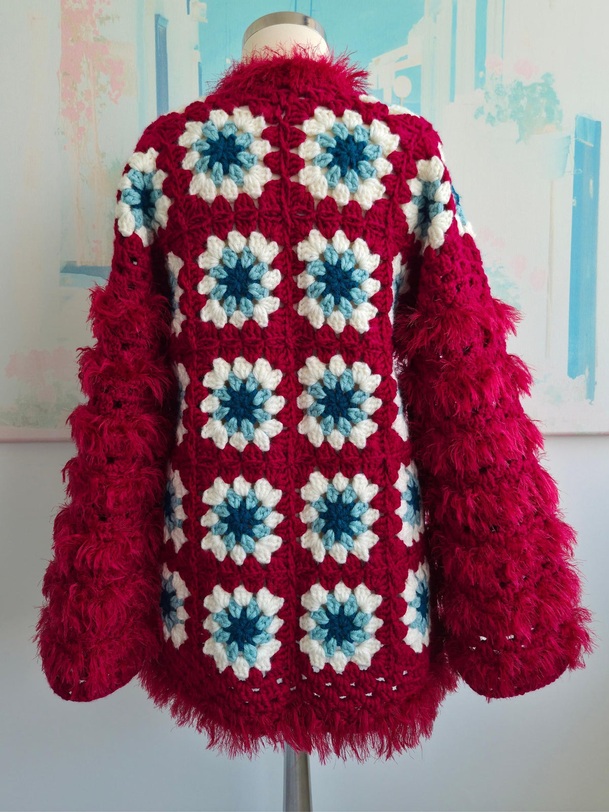 Boho Statement Granny Square Cardigan Crochet Pattern