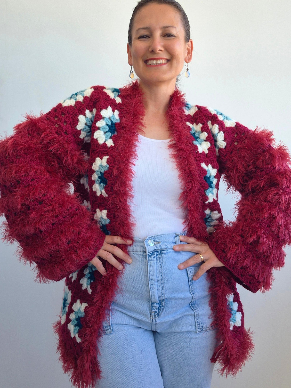 Boho Statement Granny Square Cardigan Crochet Pattern