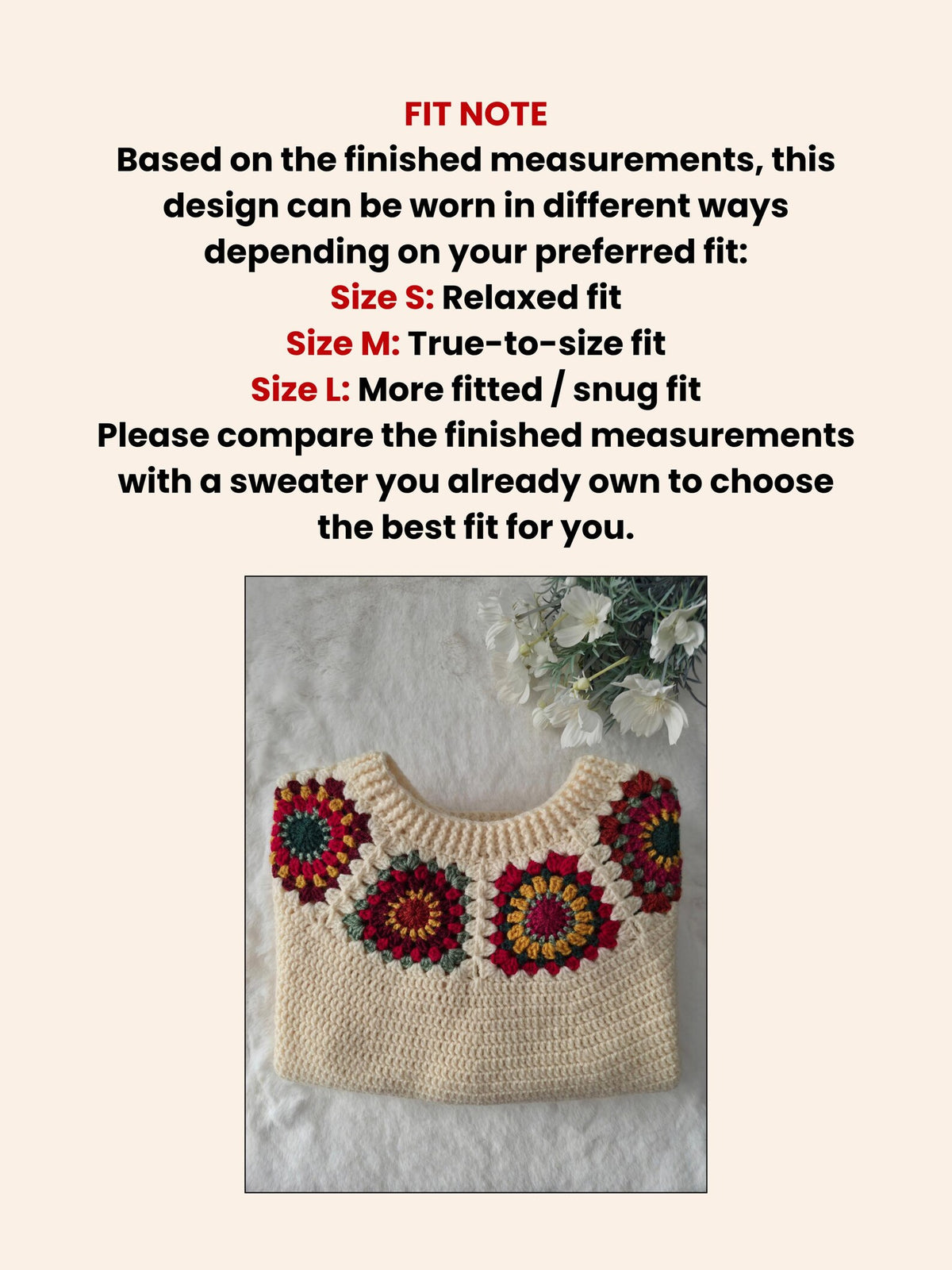 Nordic Granny Sweater Crochet Pattern
